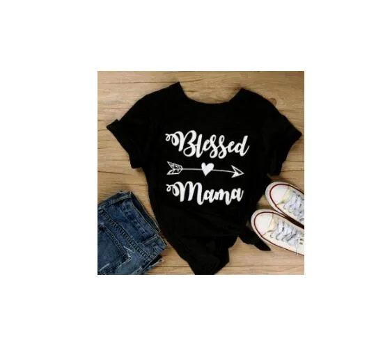 Blessed Mama | Women T-Shirt | O-Neck Short Sleeve Top