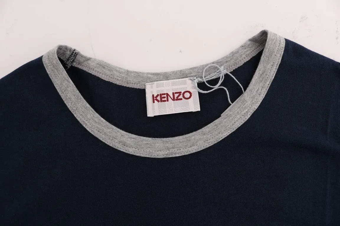 Blue Cotton Crewneck T-Shirt