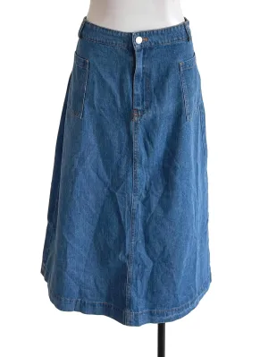 Blue Denim A-Line Skirt