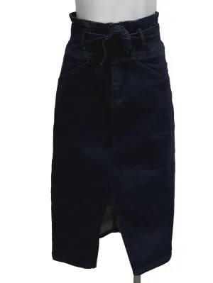 Blue Denim Sash Skirt