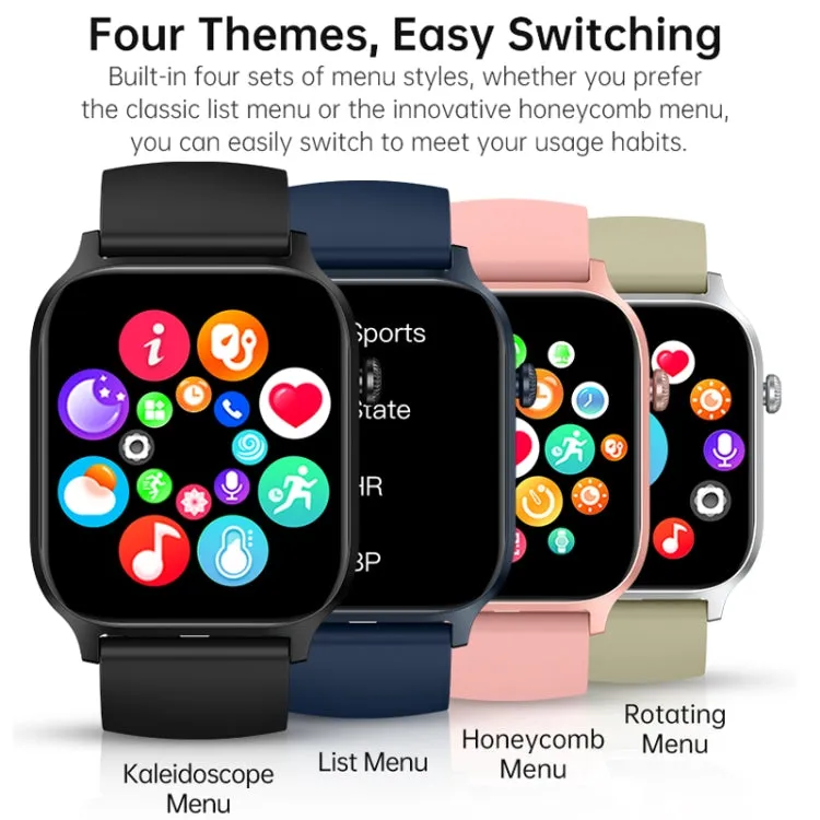 Bluetooth Talk HD Large Screen Heart Rate Oxygen Monitoring Multi-Sport Mode Smart Watch(Purple)