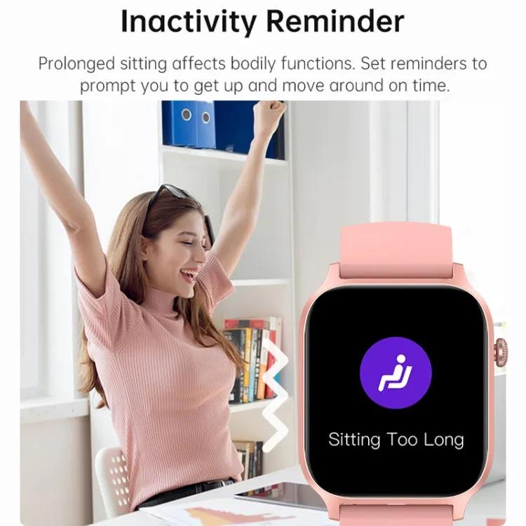 Bluetooth Talk HD Large Screen Heart Rate Oxygen Monitoring Multi-Sport Mode Smart Watch(Purple)