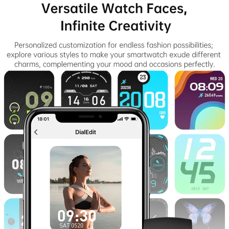 Bluetooth Talk HD Large Screen Heart Rate Oxygen Monitoring Multi-Sport Mode Smart Watch(Purple)
