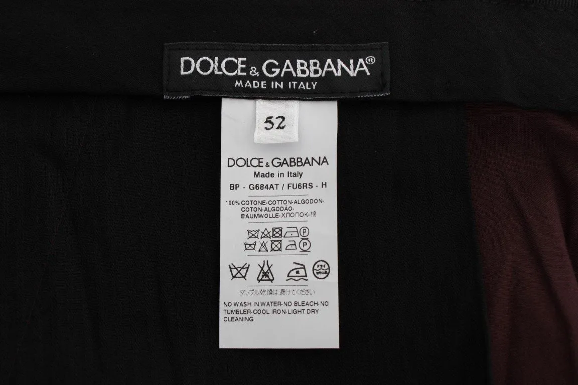 Bordeaux Cotton Knee High Shorts