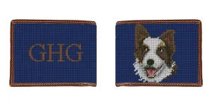 Border Collie Needlepoint Wallet