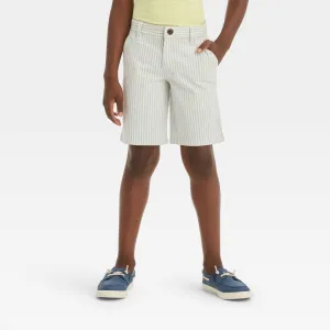 Boys' Chambray 'At the Knee' Chino Shorts - Cat & Jack Gray **Size Boys 5**