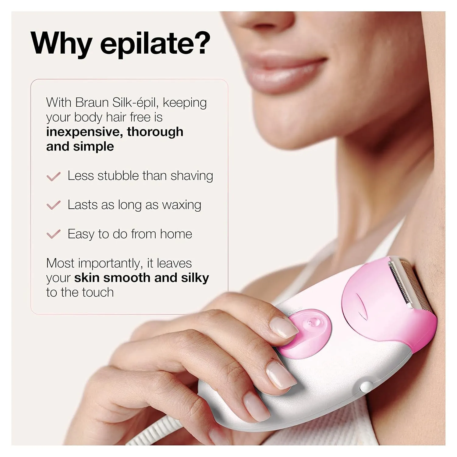 Braun Epilator Silk-Epil 3 3-270, Hair Removal Device, Epilator for Women, Shaver & Trimmer, Hair Removal