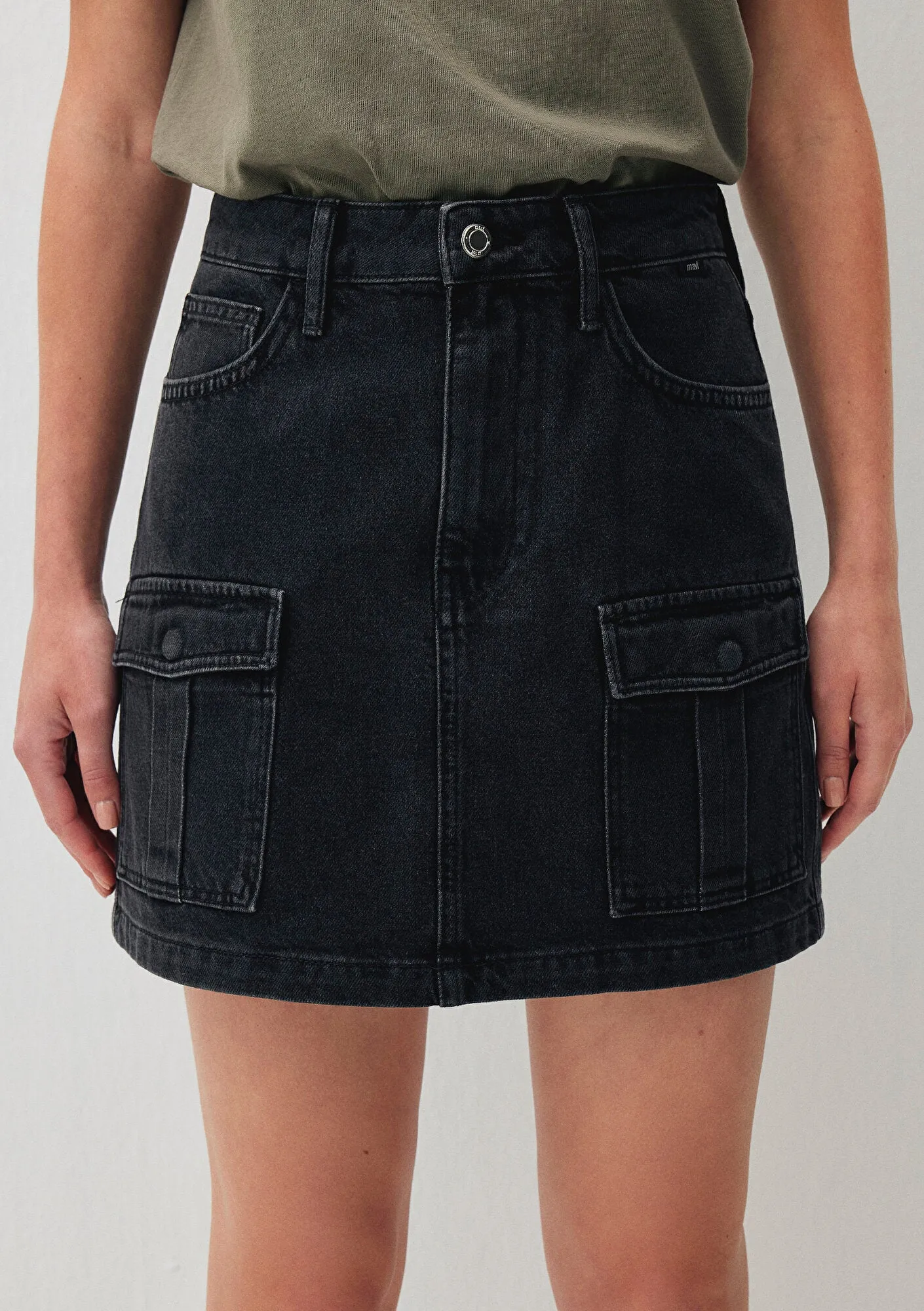 Brinda Smoke Denim Jean Skirt