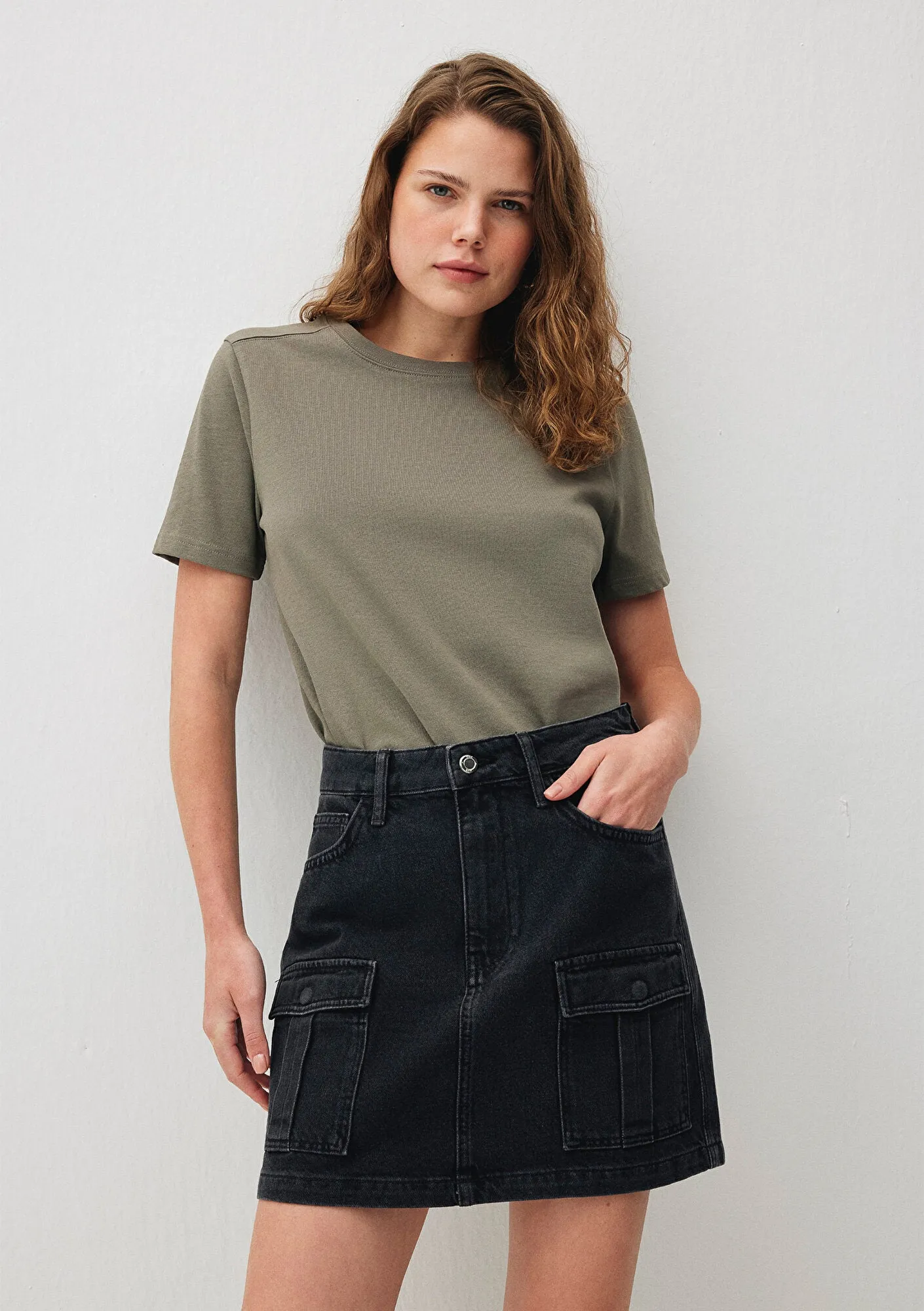 Brinda Smoke Denim Jean Skirt