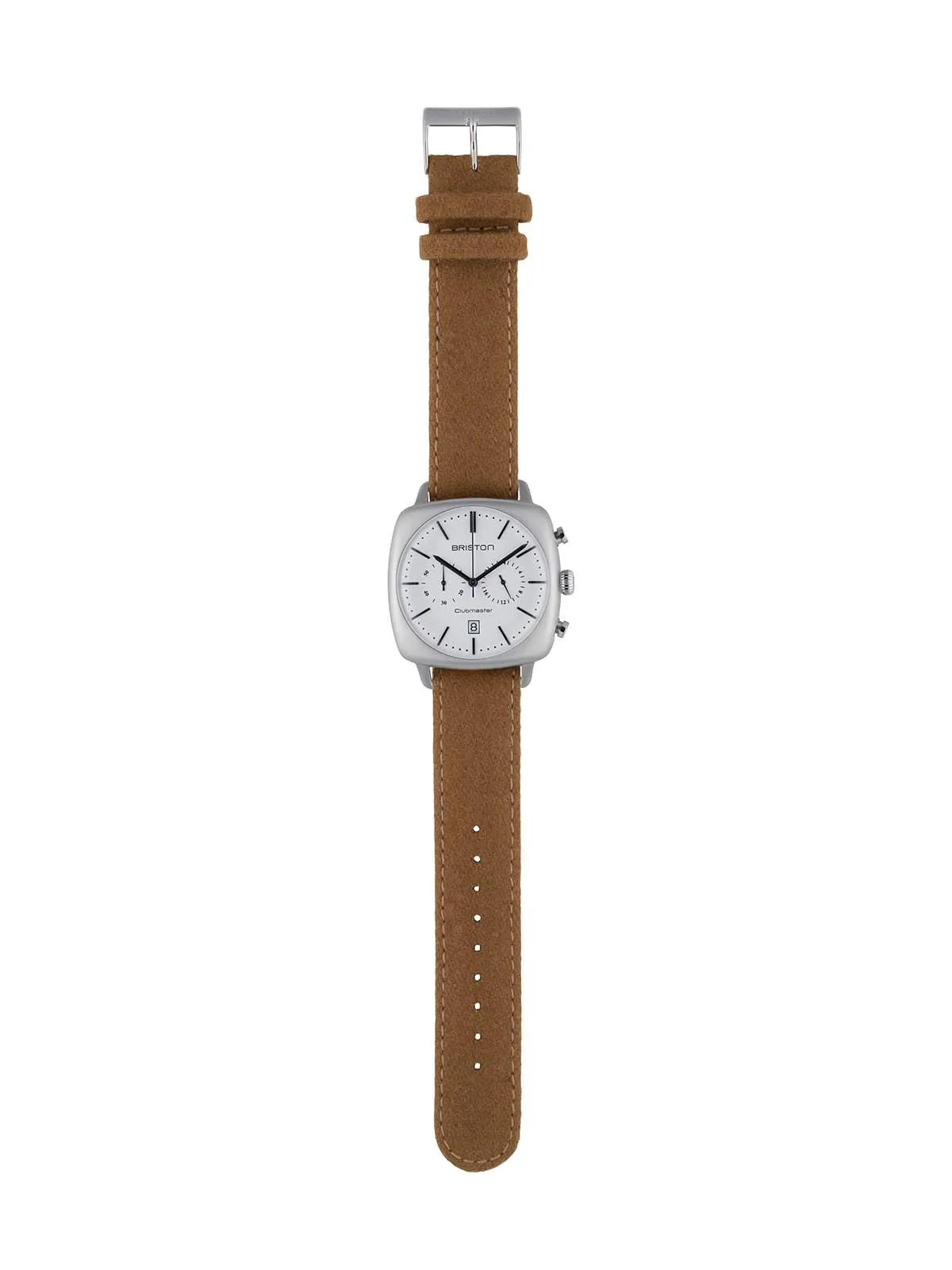 Briston Clubmaster Vintage Steel Chronograph White Dial 40mm