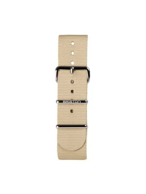 Briston Nato Strap Khaki Polished Steel 20mm