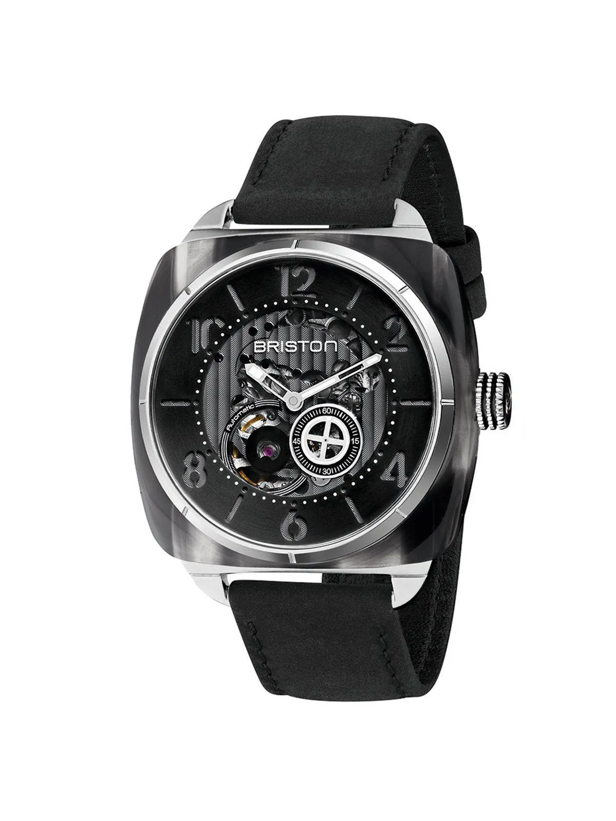 Briston Streamliner Skeleton Automatic Acetate HMS Black / Black 42mm