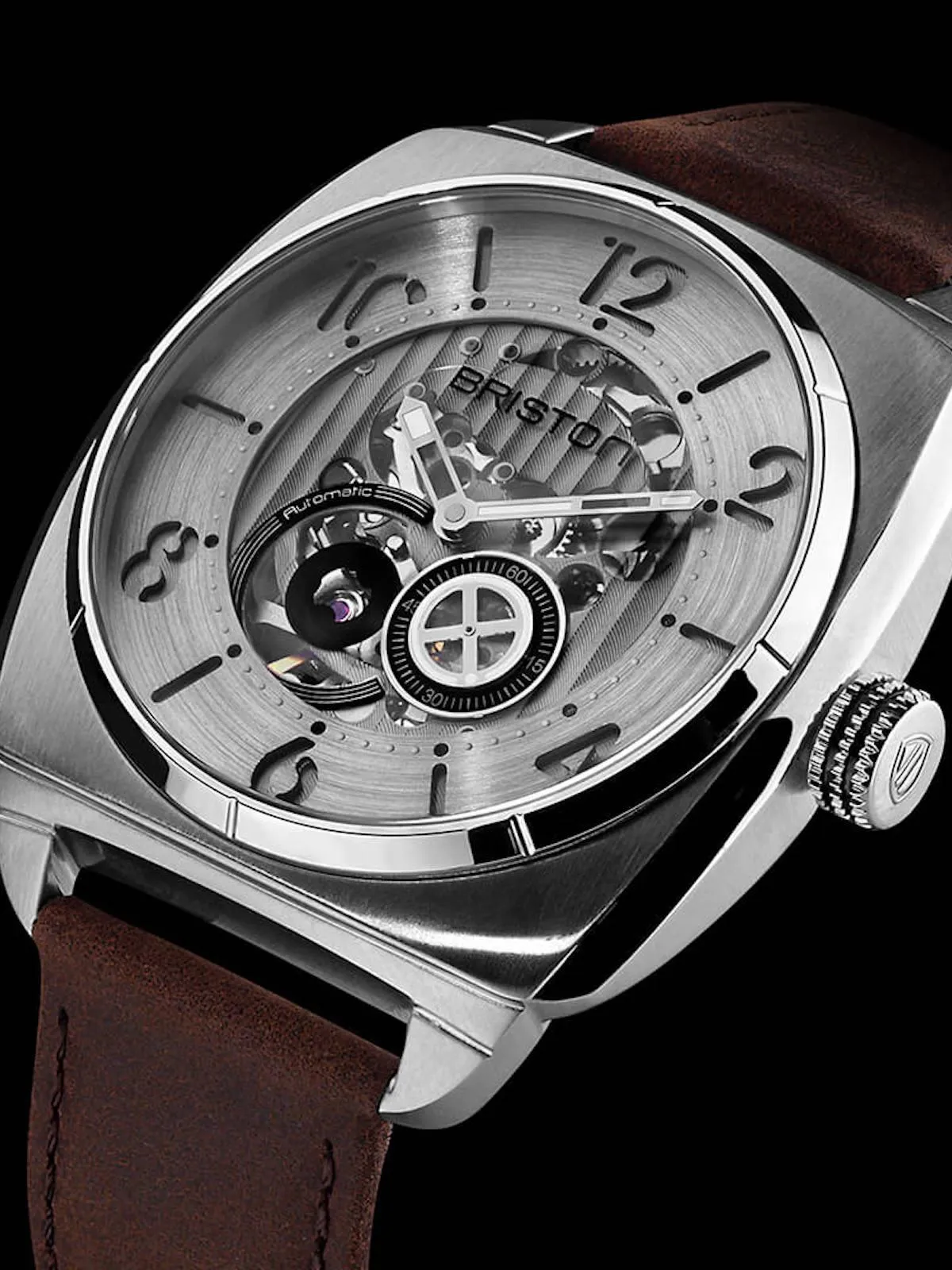Briston Streamliner Skeleton Automatic Steel HMS White 42mm