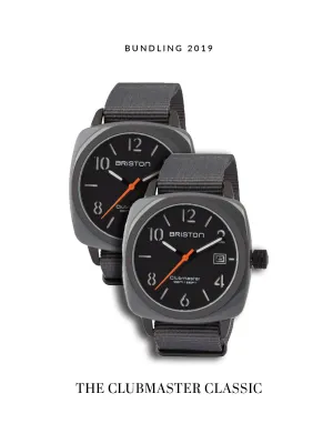 BUNDLING Briston Clubmaster Classic Acetate HMS Grey PVD 40mm