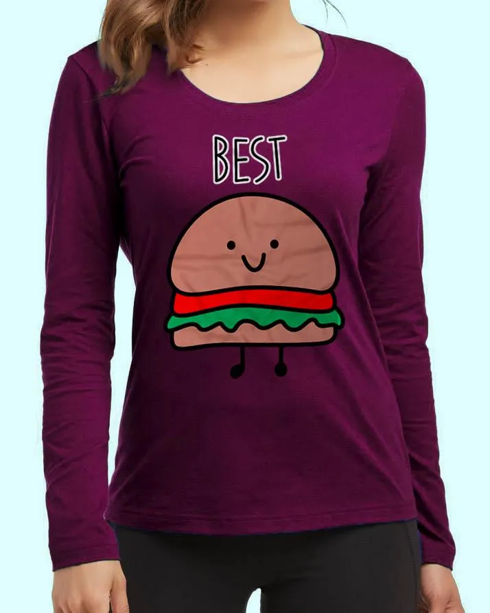 Burger High New Fashion Purple Excellent Quality High Graphic Full T-Shirt