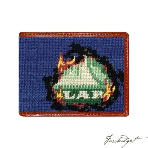 Burning a Hole Needlepoint Bi-Fold Wallet