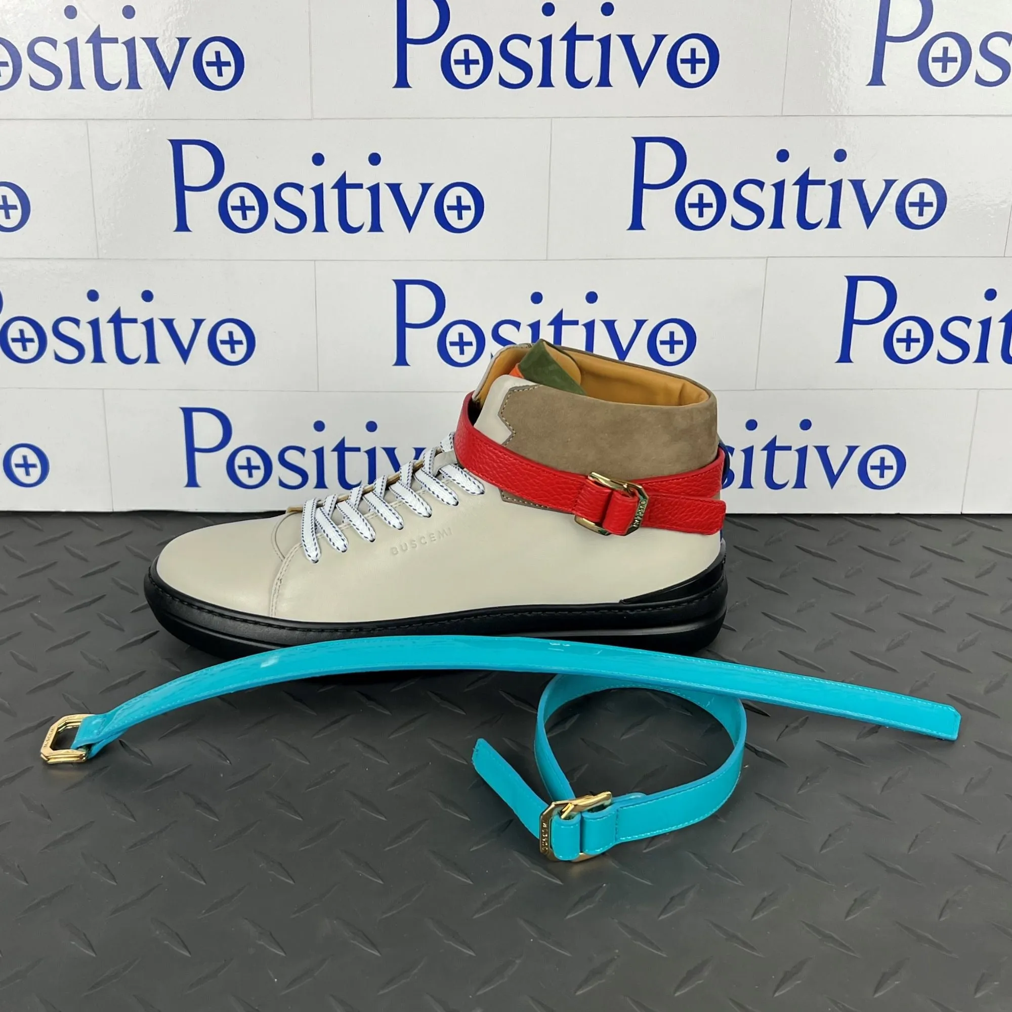 Buscemi Mens 100MM Sport Tutti Frutti Leather Sneakers SAMPLE