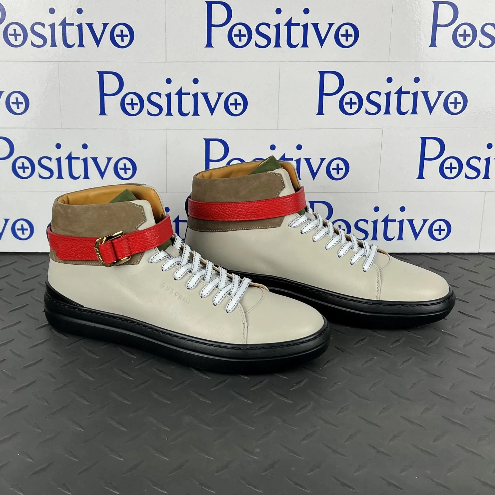 Buscemi Mens 100MM Sport Tutti Frutti Leather Sneakers SAMPLE