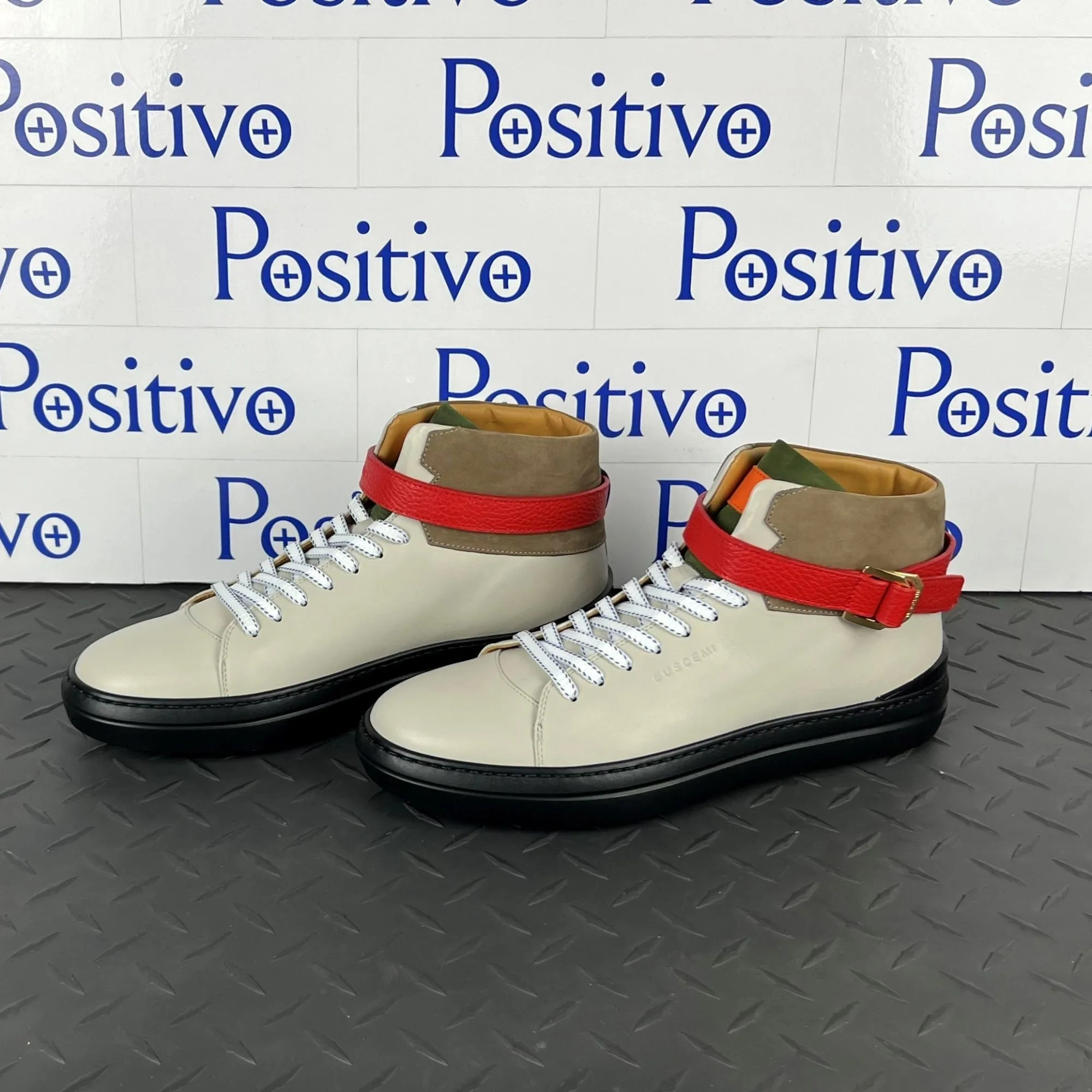 Buscemi Mens 100MM Sport Tutti Frutti Leather Sneakers SAMPLE