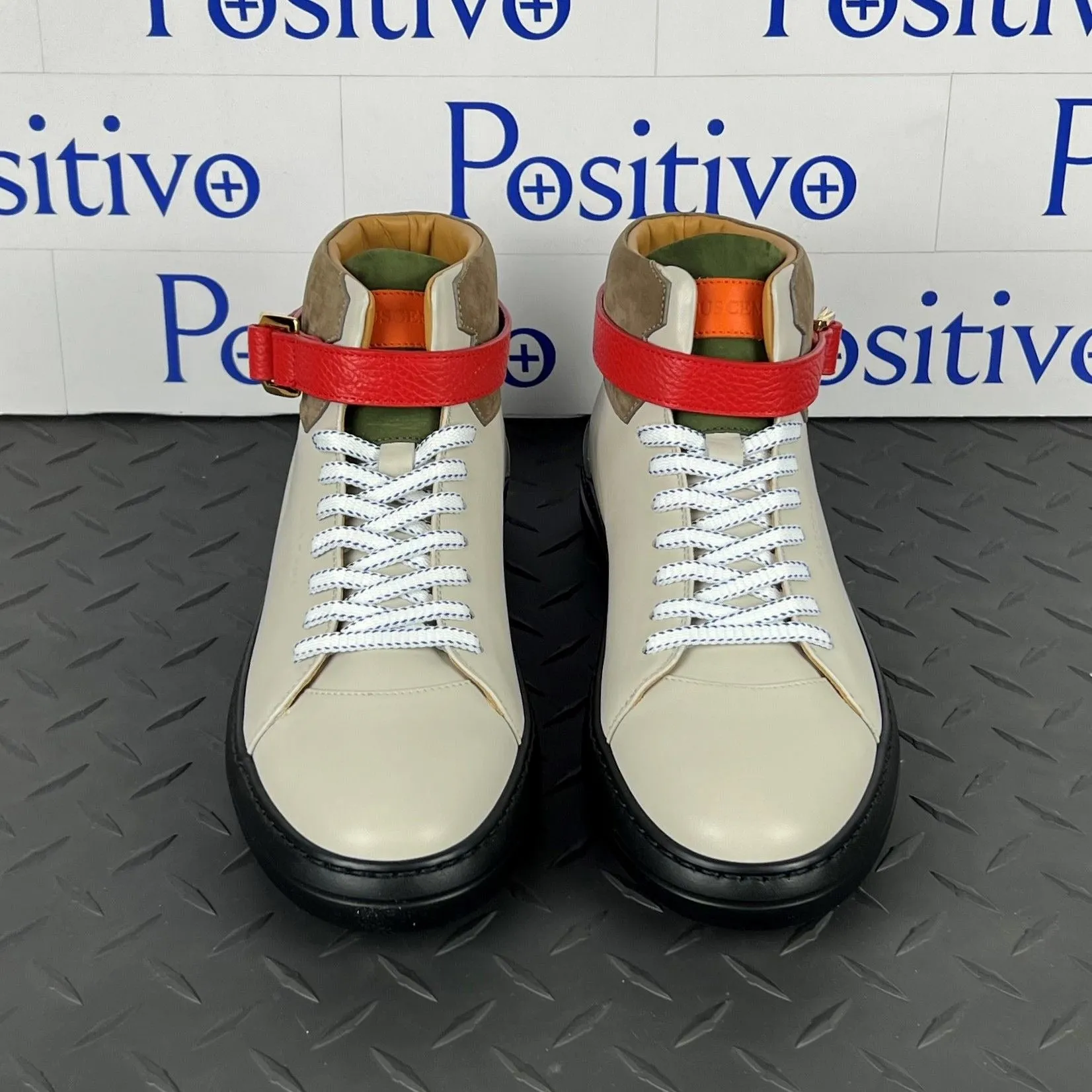 Buscemi Mens 100MM Sport Tutti Frutti Leather Sneakers SAMPLE