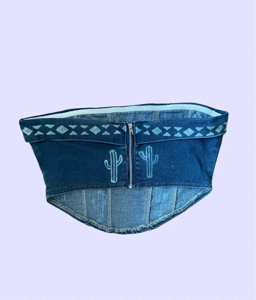 Cactus Corset Tube Top