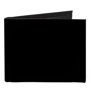 Canvas Bi-Fold Wallet - Black