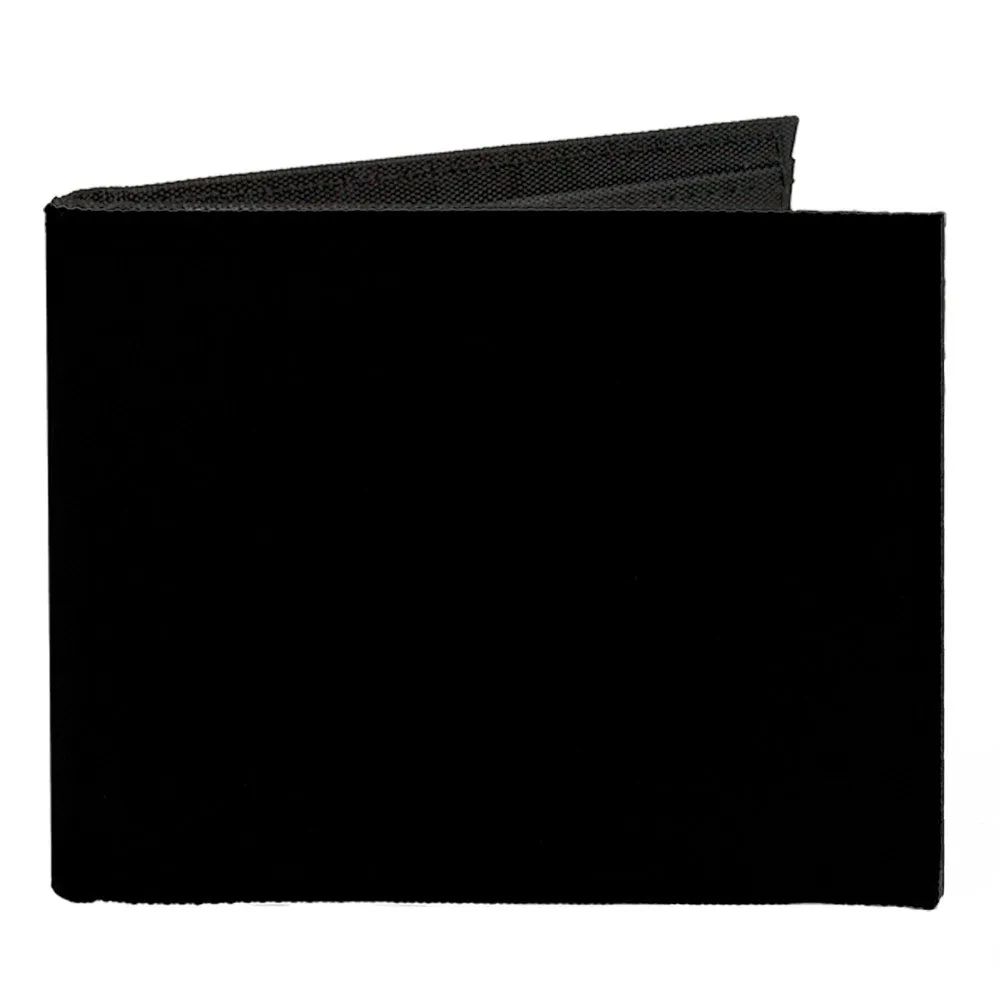 Canvas Bi-Fold Wallet - Black
