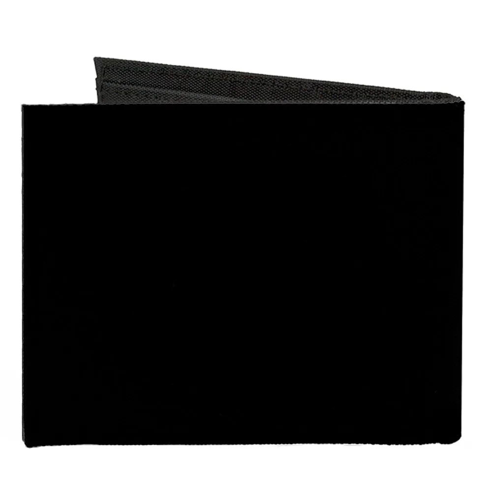 Canvas Bi-Fold Wallet - Black