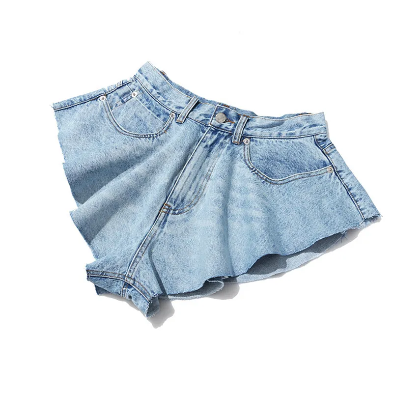 Casual Denim Shorts Skirts High Waist