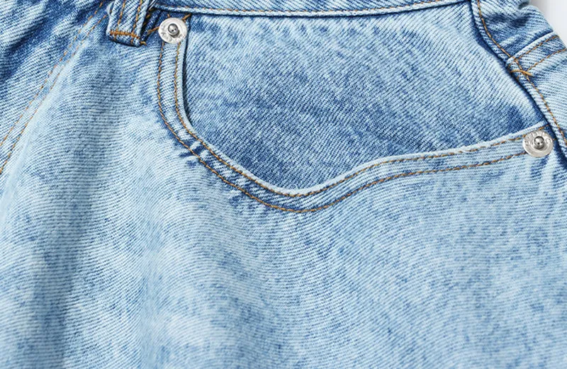 Casual Denim Shorts Skirts High Waist
