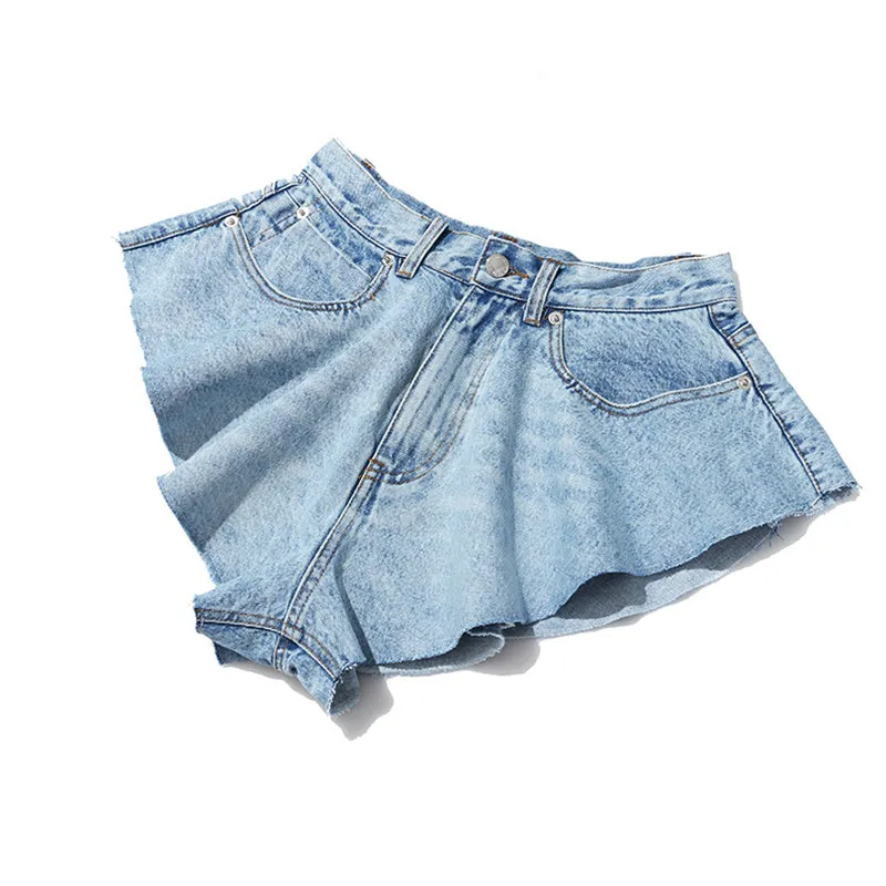 Casual Denim Shorts Skirts High Waist