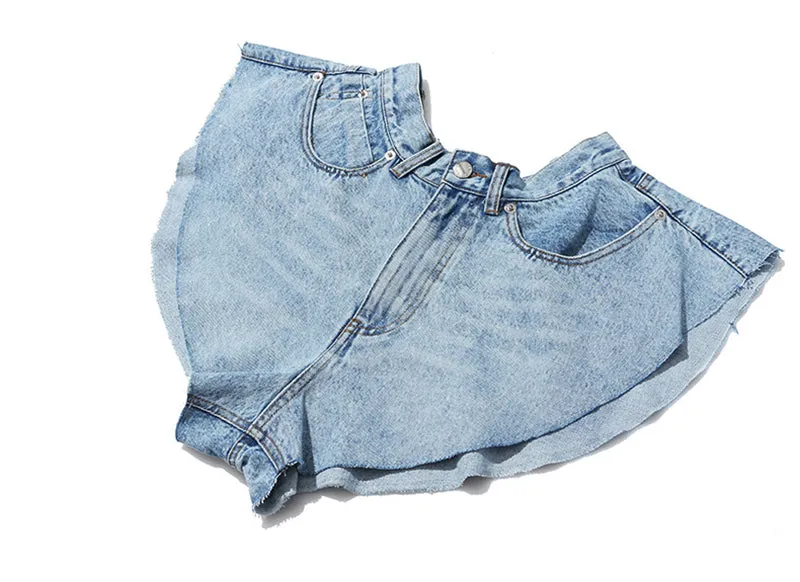 Casual Denim Shorts Skirts High Waist