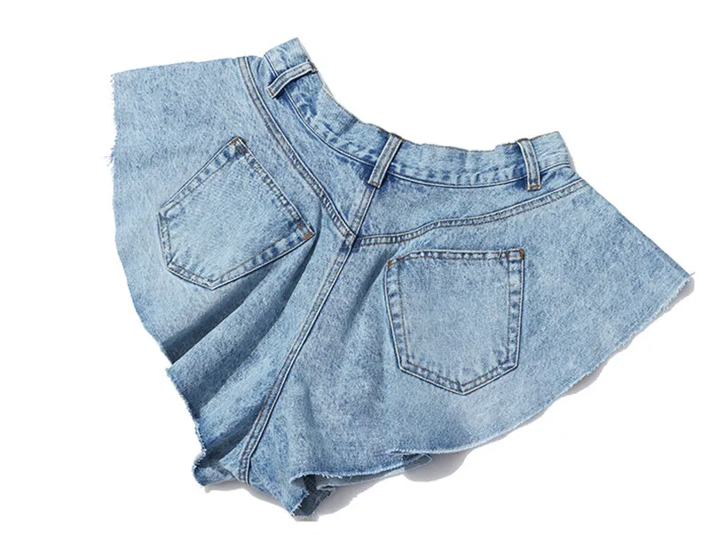 Casual Denim Shorts Skirts High Waist