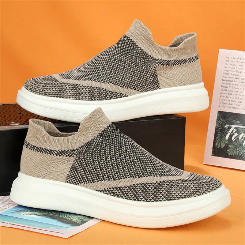 Casual Men's Round Toe Slip-on Soft Mesh Sneakers