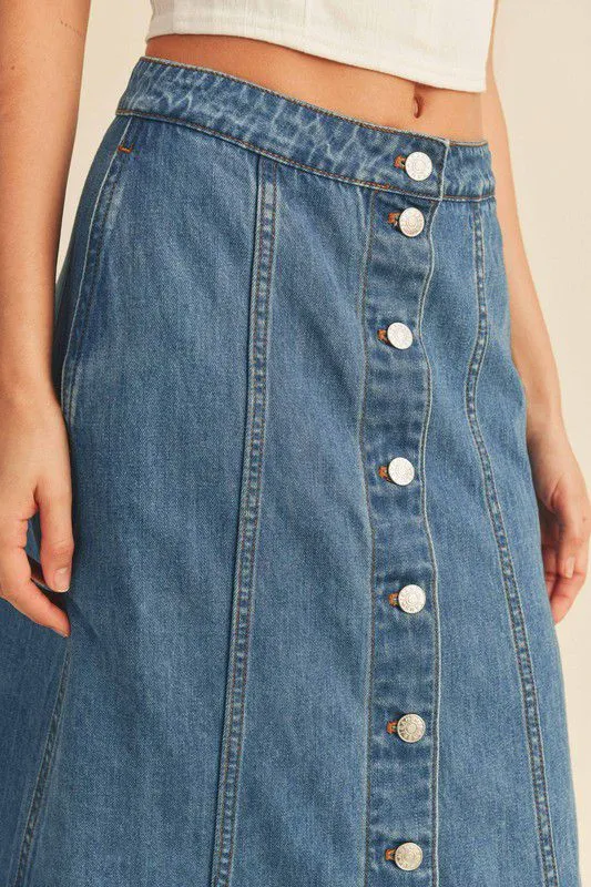 Casual Stroll Denim Skirt