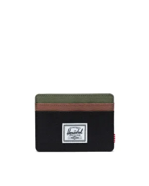 Charlie Cardholder - Black/Four Leaf Clvr/Sddle Brn