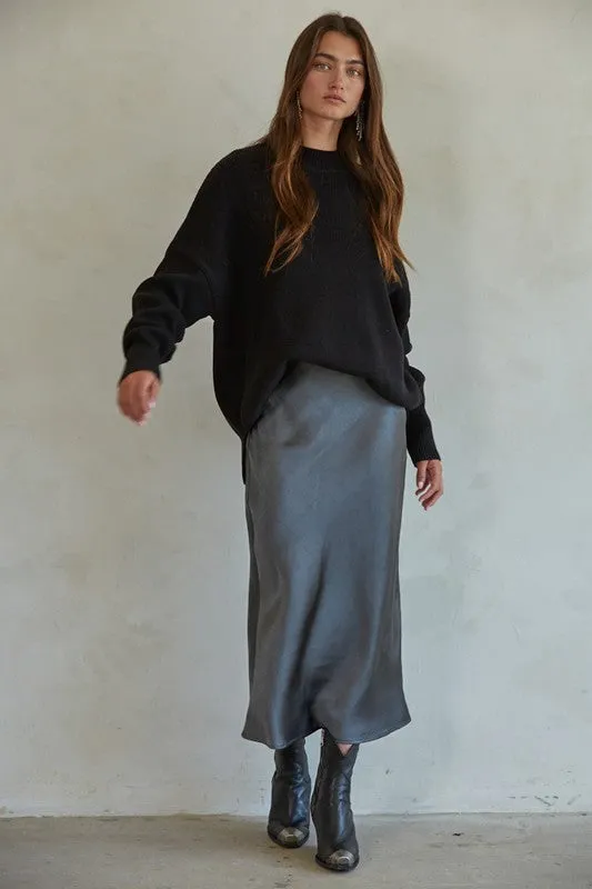 CHARLOTTE SATIN SKIRT