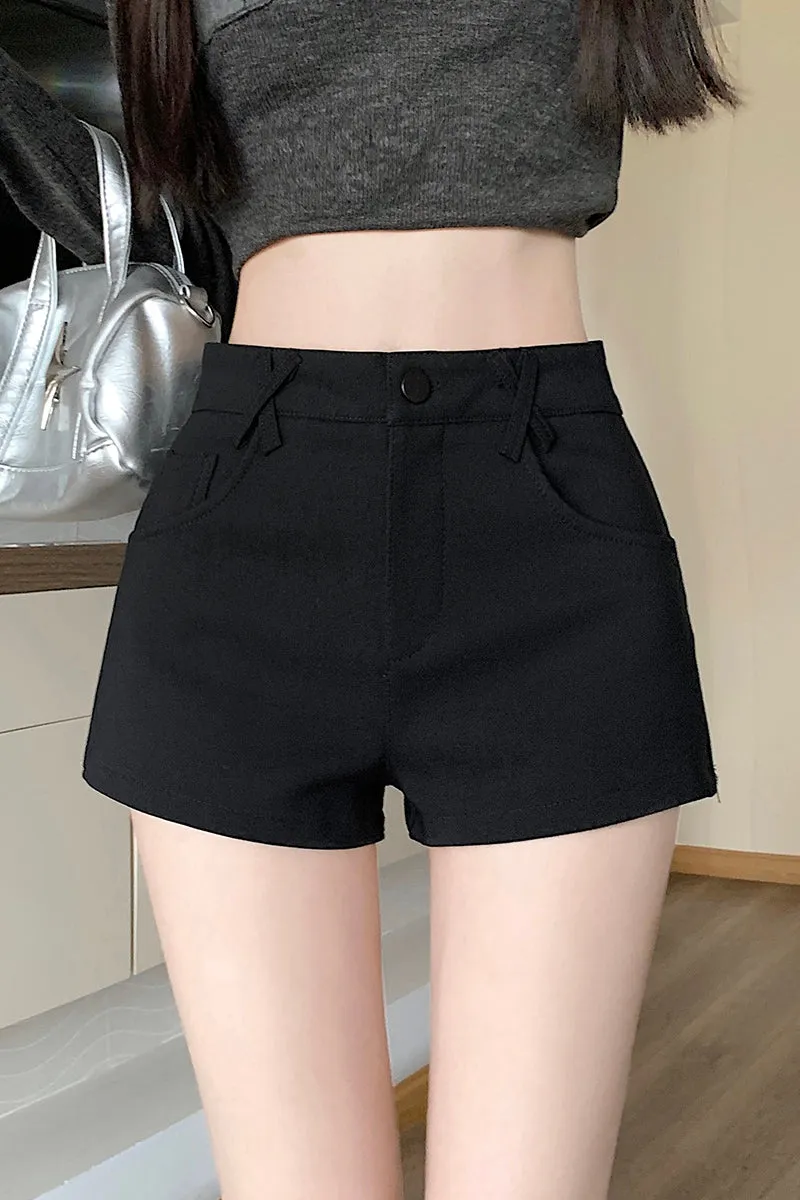 Chic High-Waisted Skinny Chino Shorts for a Casual Summer Look