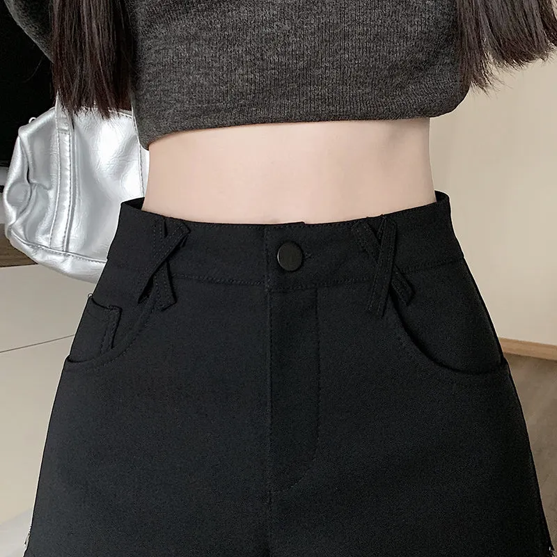 Chic High-Waisted Skinny Chino Shorts for a Casual Summer Look