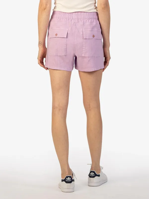 CHRISTINA-SHORT W/DRWCRD & PORKCHOP PKTS - LAVENDER