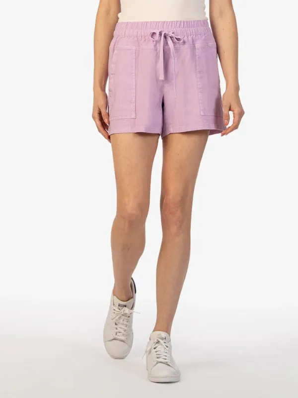 CHRISTINA-SHORT W/DRWCRD & PORKCHOP PKTS - LAVENDER