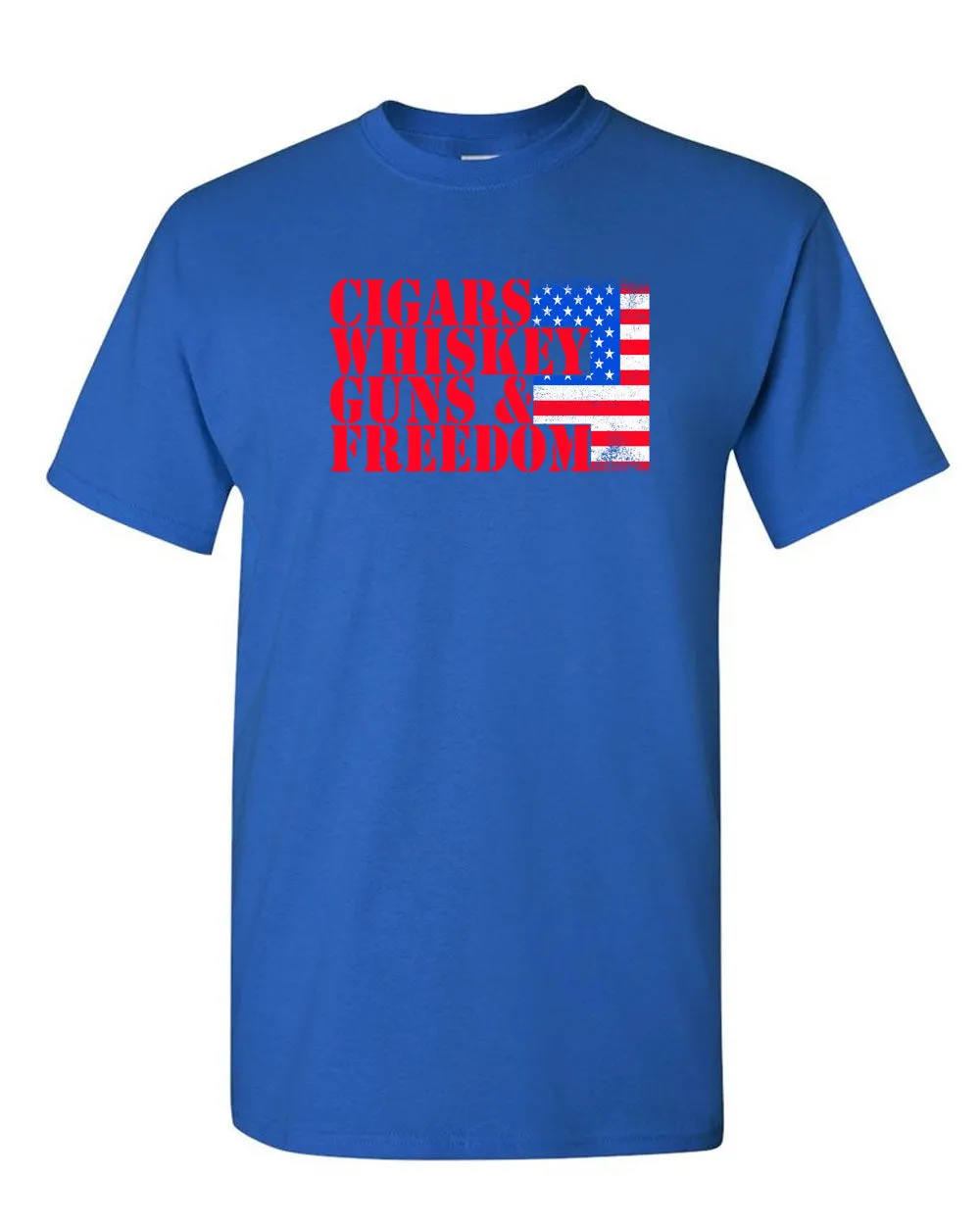 Cigars Whiskey Guns and Freedom T-shirt - American T-shirt 2nd A tees