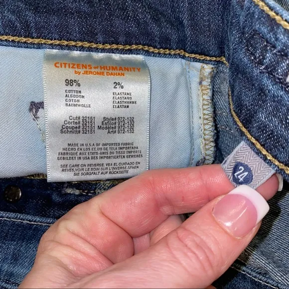 Citizens of Humanity Skyler Button Fly Jean Shorts 24