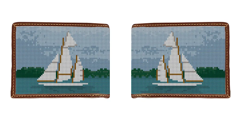 Classic Sailing Needlepoint Wallet