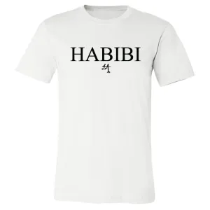 Classic White and Black Habibi Crewneck Tee