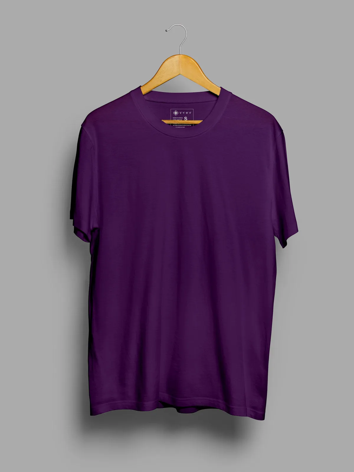 Coffee Brown, Muted Peach & Deep Purple Combo T shirt | Pack of 3