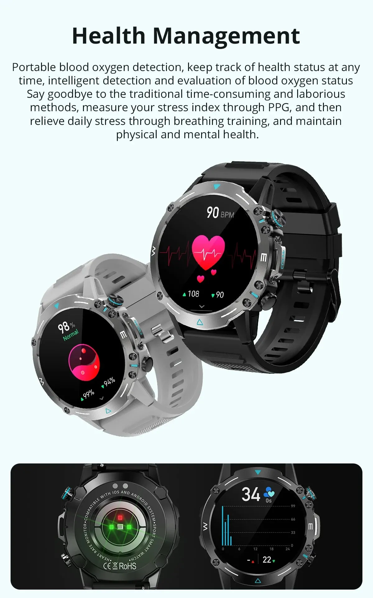 COLMI M42 1.43" AMOLED Military Style Smart Watch