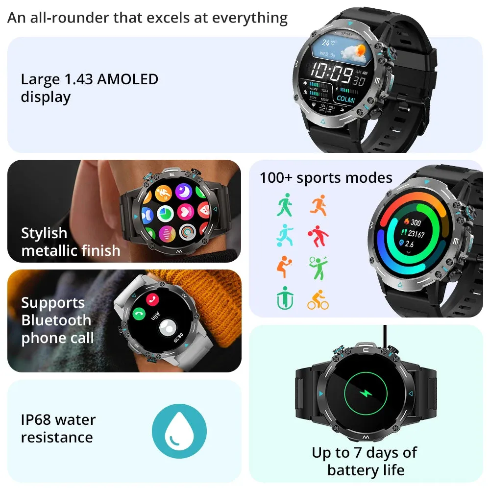 COLMI M42 1.43" AMOLED Military Style Smart Watch
