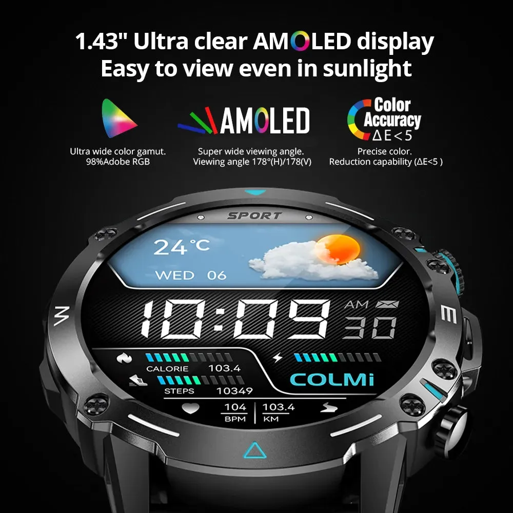 COLMI M42 1.43" AMOLED Military Style Smart Watch