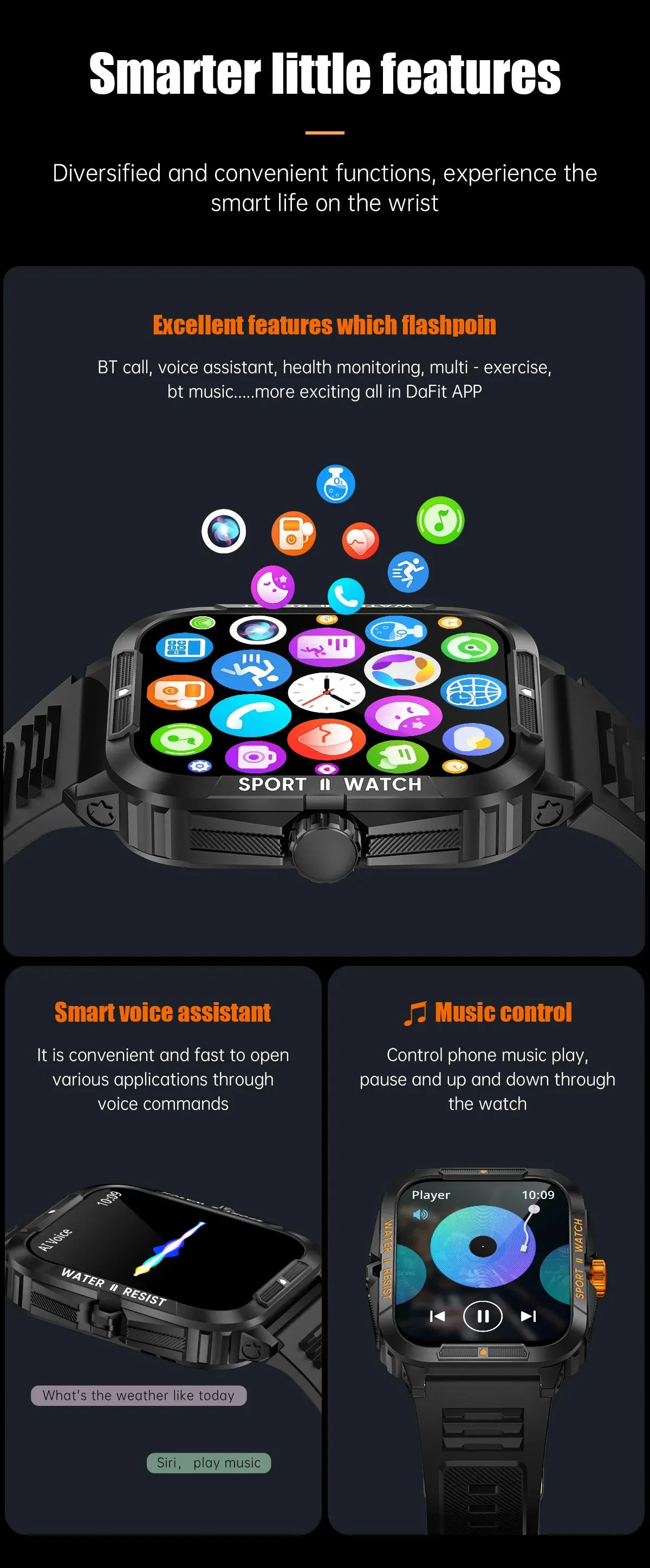 COLMI P76 1.96" HD Display Smart Fitness Watch